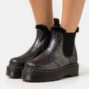 Dr. Martens 2976 Metallic Platform Chelsea Boots
